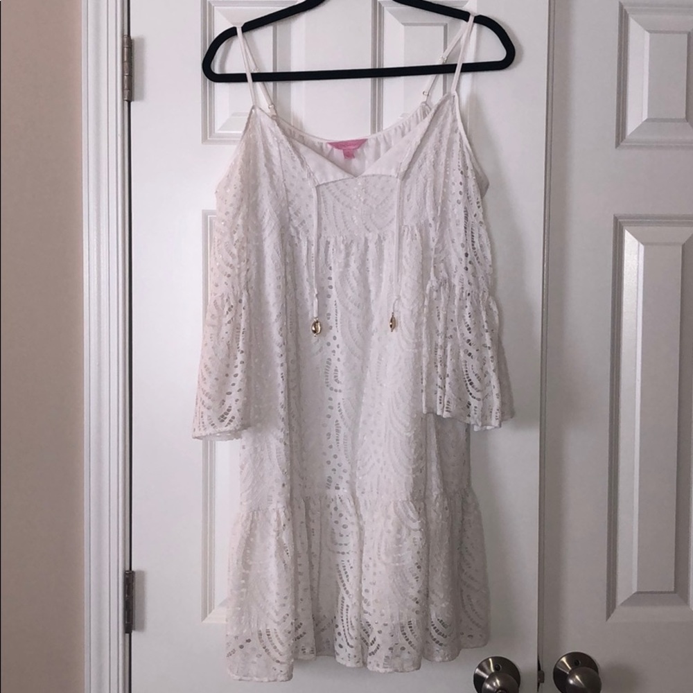 Lily Pulitzer Off the Shoulder White Dress